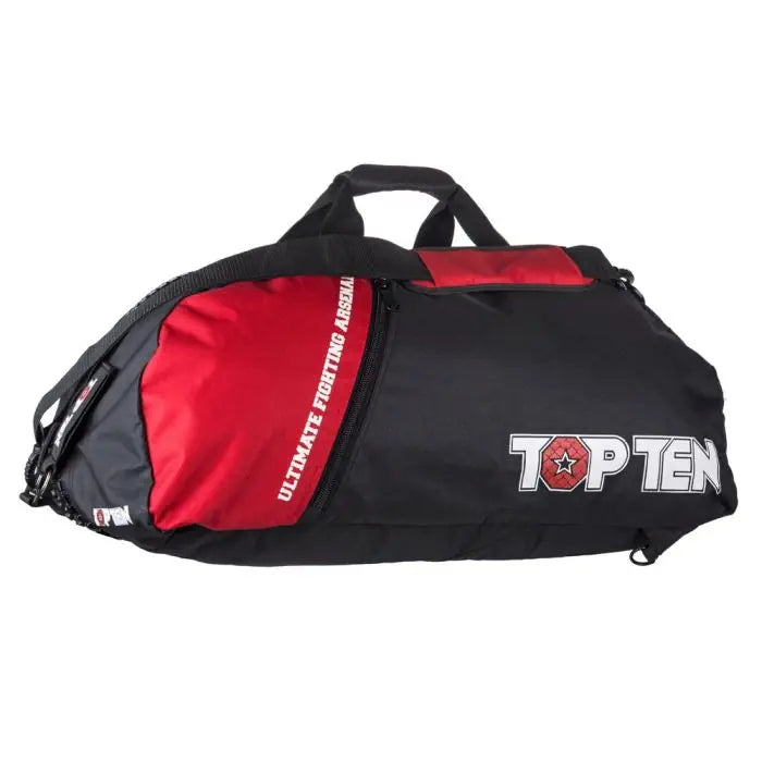 Backpack-Sportsbag-Dufflebag combination “UFA” - 75 cm x 30 cm x 35 cm, black-red