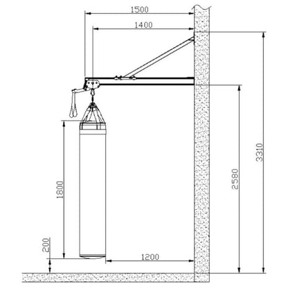 Punching Bag Mount “Rail-Track” – Rail system for punching bags, max. load 100 kg
